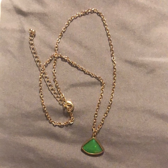 JBloom Jewelry - Green shimmery rose gold necklace